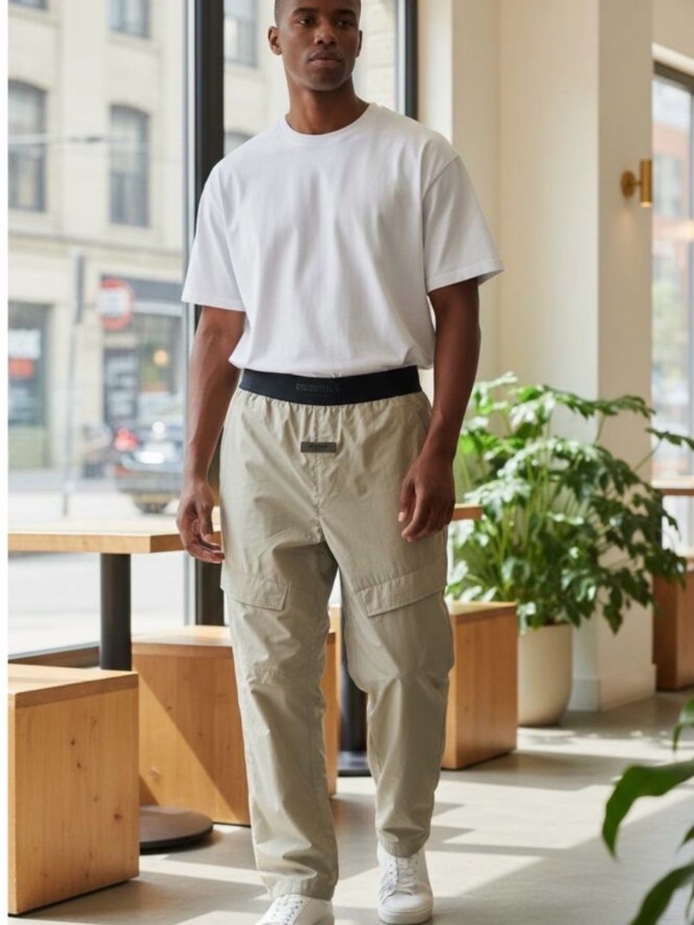 Essential Fear of God Nylon Cargo Pants Size XL Like New